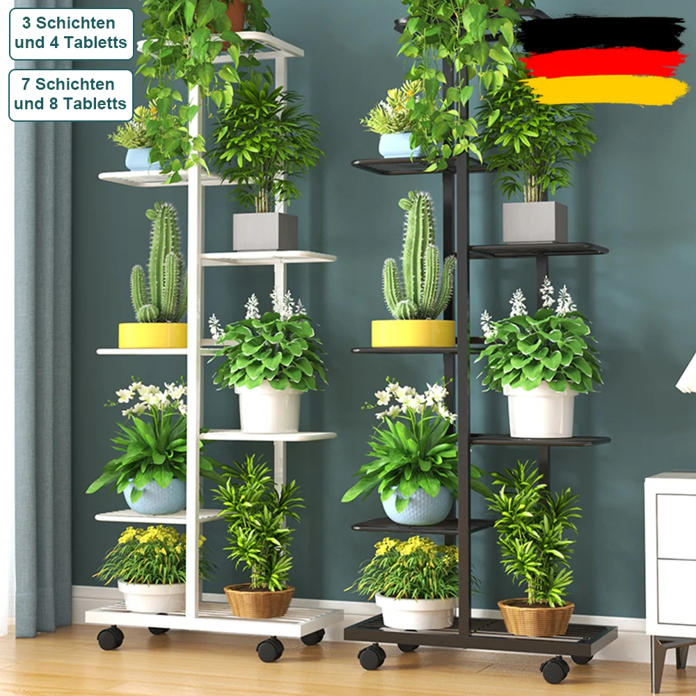3/7 Tier Indoor Pflanzenständer Pflanzenregale Eisen Topf Blumentopf Halter Regal Balkon Rack Pflanzer Display Organizer Hängen Image