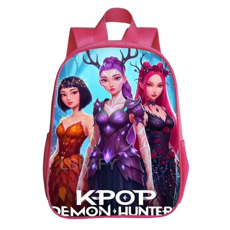 Sacs d'école KPop Demon Hunters Rumi Mira Zoey HUNTR/X Saja, sacs à dos pour garçons et filles, rose doux, Mochilas, sacs d'école à motifs de dessins animés