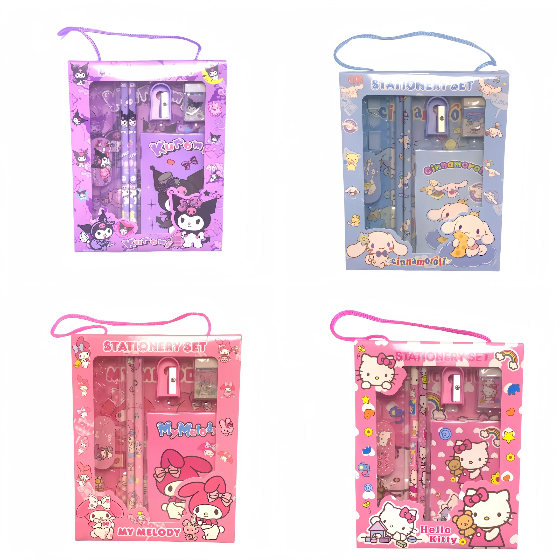 Coffret cadeau de papeterie Sanrio Hello Kitty My Melody Kuromi Cinnamoroll, coffret cadeau de rentrée scolaire, coffret cadeau de papeterie, cadeau de Noël