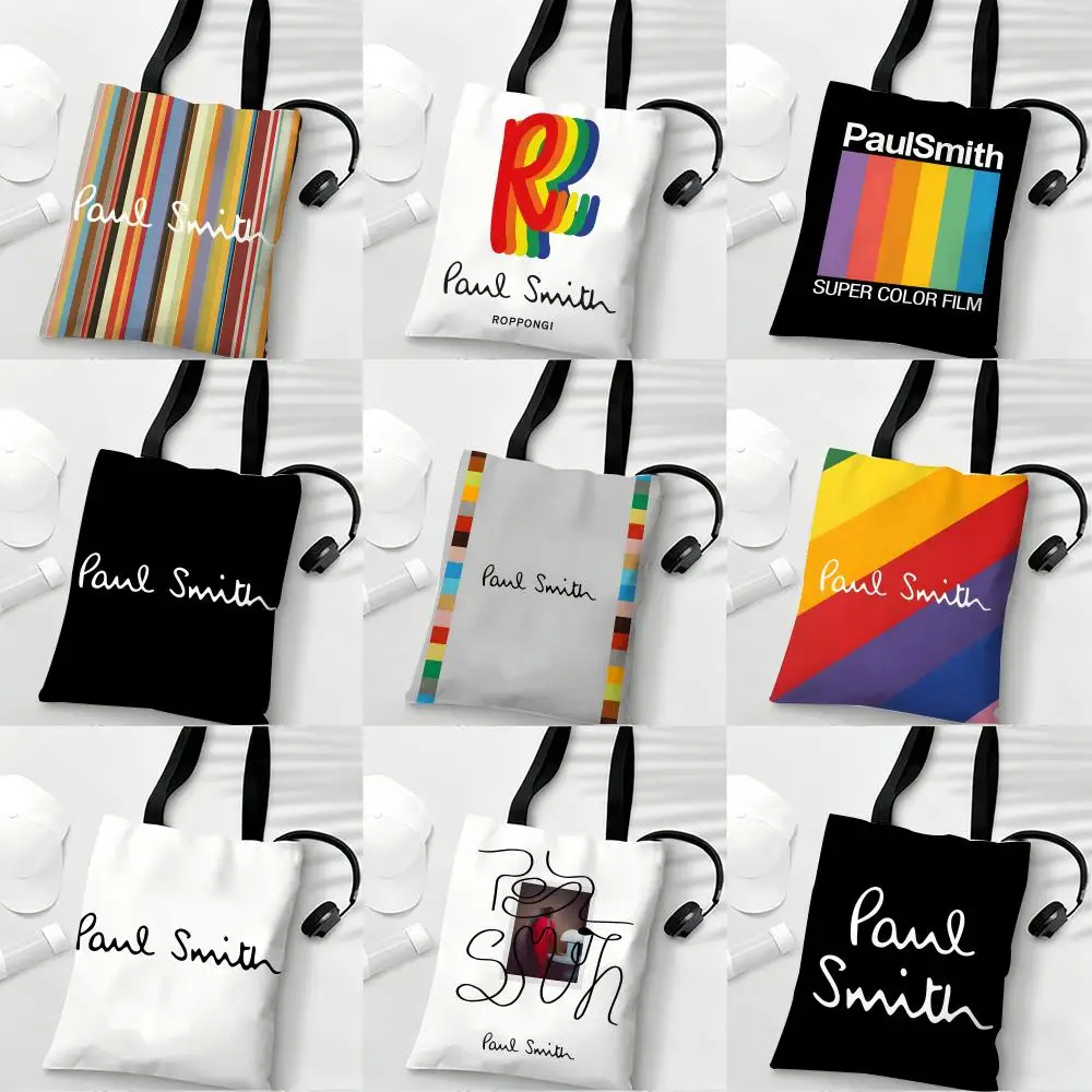 Aufbewahrungstaschen, leicht, umweltfreundlich, modisch, vielseitig einsetzbar, große Kapazität, Canvas-Umhängetasche, P-P-Paul Smith