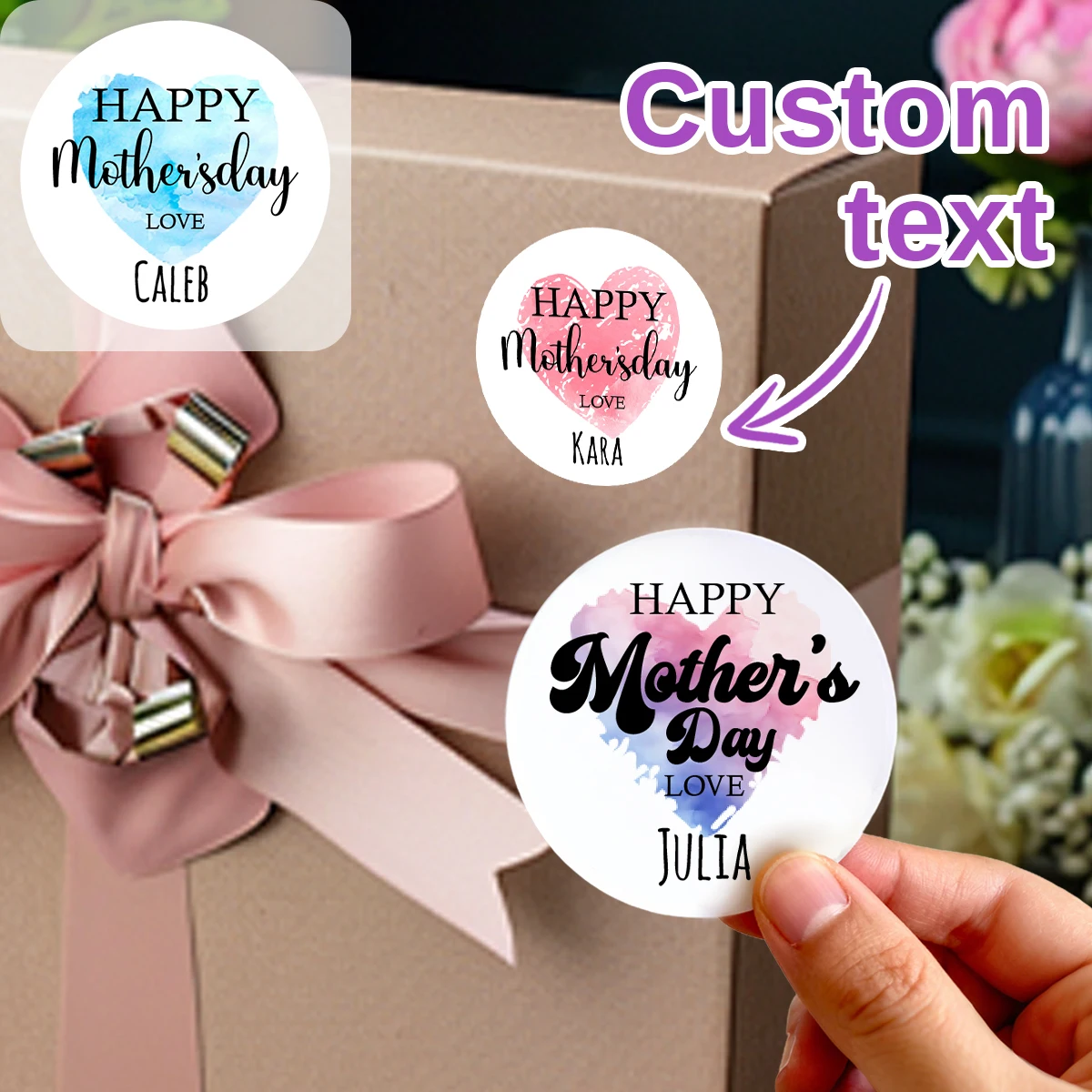 Individuelle Aufkleber, Personalisierte Sticker, Dankeschön-Aufkleber, Maßgeschneiderte Etiketten-Aufkleber, Namensaufkleber Image