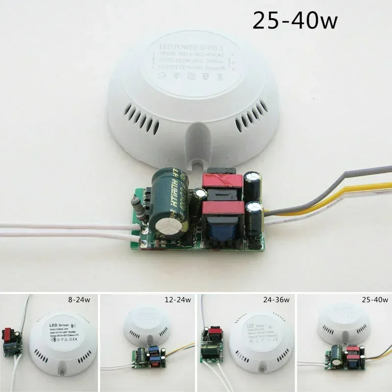 1PC Led-treiber Netzteil 8-24W/24-36W/12-24W/24-40W Für Decke Licht Lampe mit Runde Box Beleuchtung Teile 69*25mm