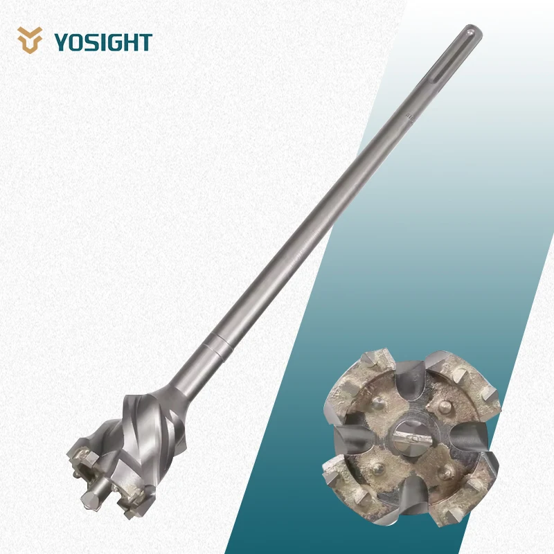 SDS MAX Hartmetall-Lochsäge, 40–65 mm, elektrischer Hohlkernbohrer, 500 mm Schaft für Zement, Stein, Beton, Wand, Klimaanlage, Insta Image