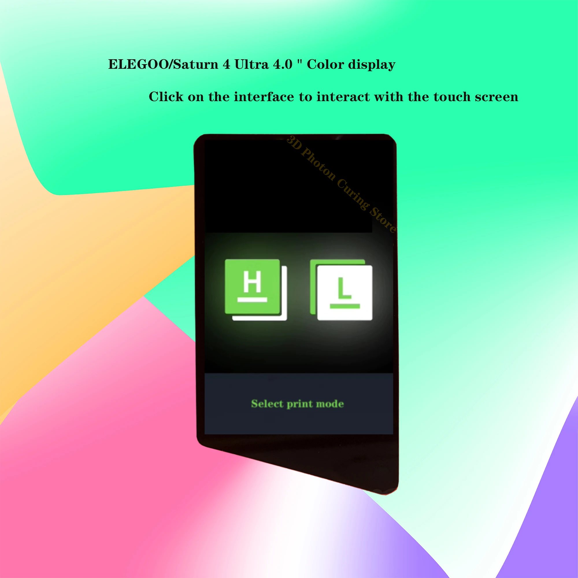 Elegoo/Saturn 4 Ultra 16k 4,0-Zoll-Farbdisplay Klicken Sie auf die Schnittstelle zum interaktiven Touchscreen-Toolkit für 3D-Drucker, LCD-Reparaturteil Image