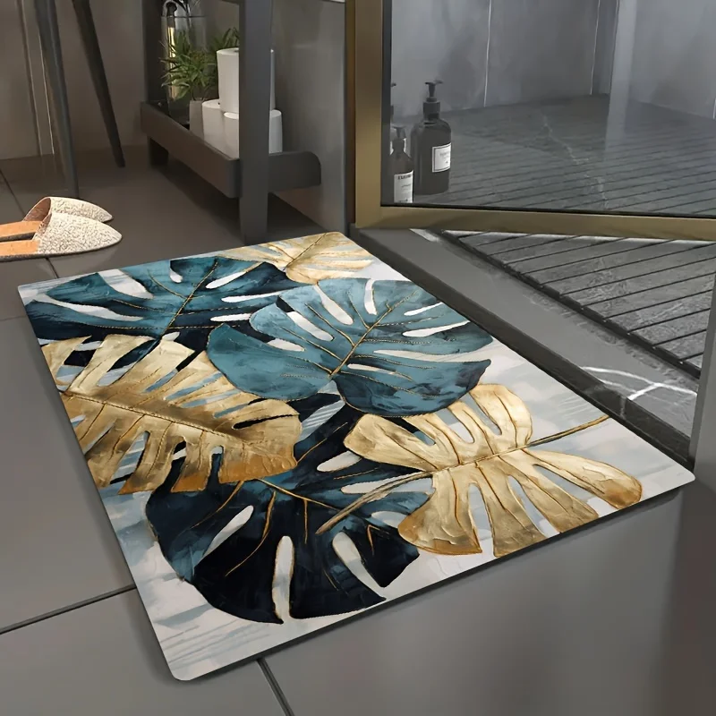 VIKAMA – tapis de salle de bain en bambou, imperméable, antidérapant, facile à nettoyer, pour salle de douche, porte de salle de bain