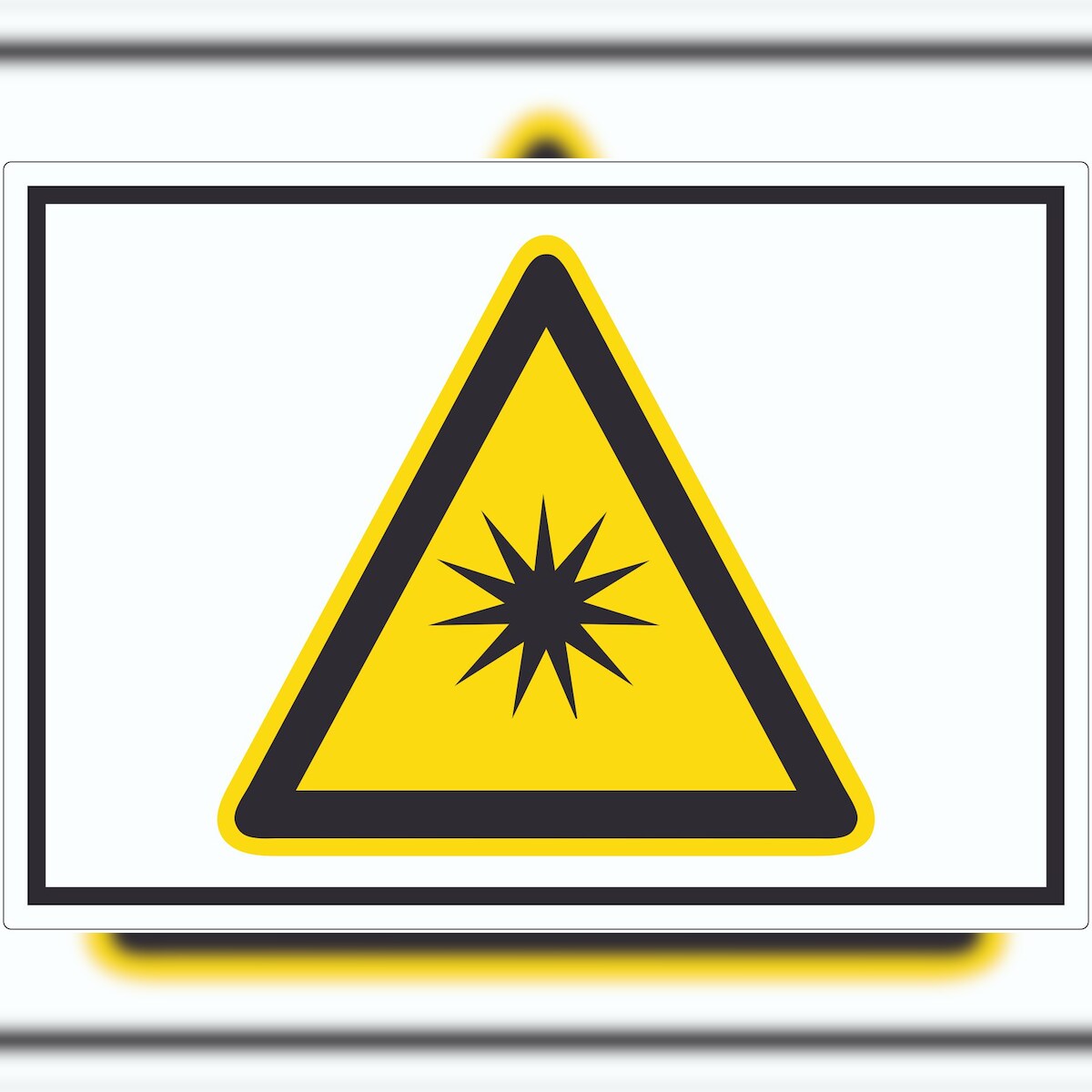 HB-Druck Achtung Optische Strahlung Symbol Aufkleber A3 (297x420mm) Image