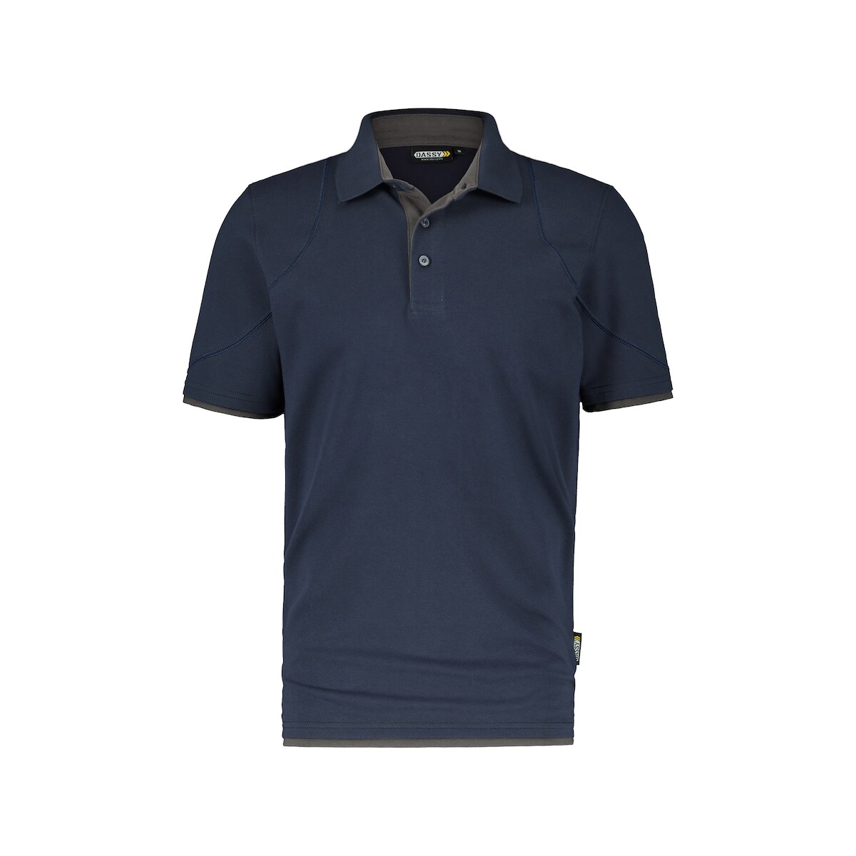 DASSY® Orbital Poloshirt, D-FX Flex, 97% Baumwolle Piqué, Strickkragen, Firmenveredelung, Art. 710011 nachtblau/anthrazitgrau L Image