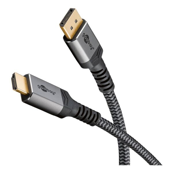 goobay DisplayPort auf HDMI-Kabel DisplayPort schwarz 3,0 m schwarz