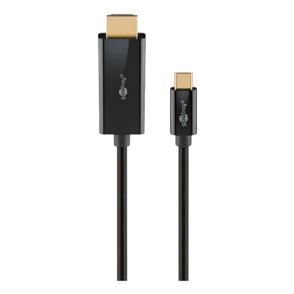 goobay Adapterkabel USB-C auf HDMI schwarz 1 m schwarz