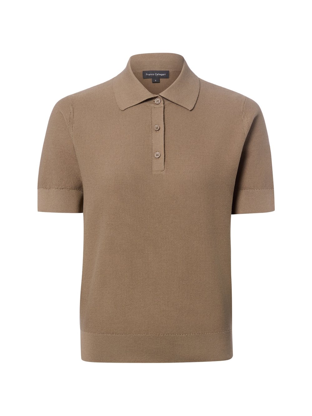 Franco Callegari Strick-Poloshirt Damen taupe, XL Image