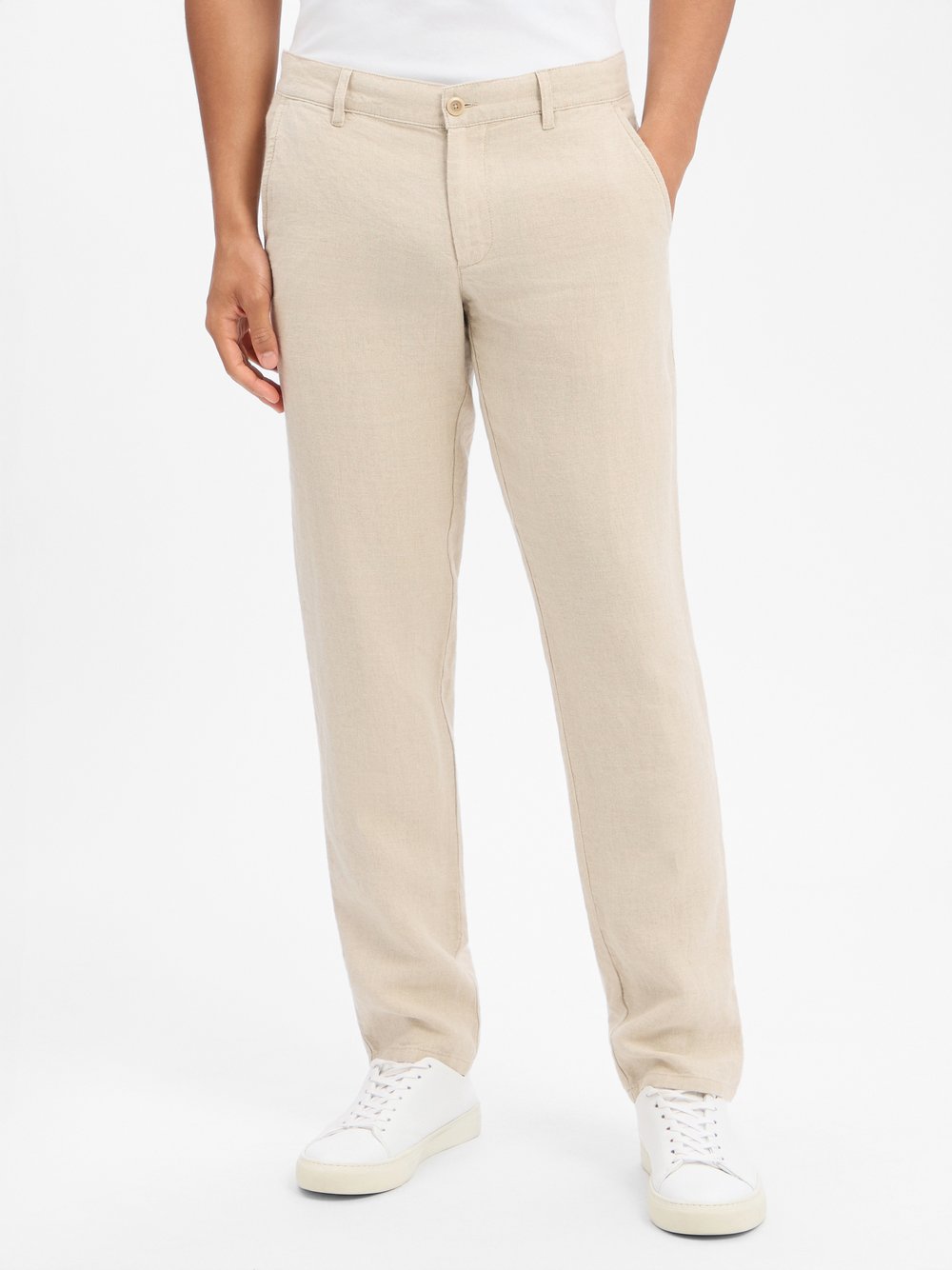 Alberto Leinenhose Herren beige, 34-34 Image
