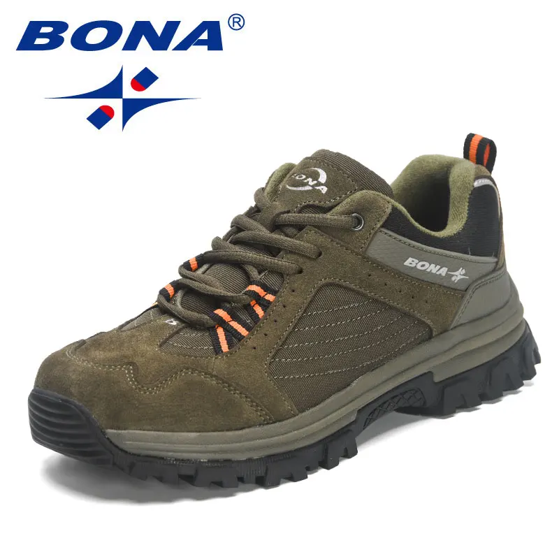 BONA Neue Designer Tragen Widerstand und Rutschfestigkeit Wanderschuhe Trekking Turnschuhe Männer Schuhe Mann Trekking Walking Joggi Image