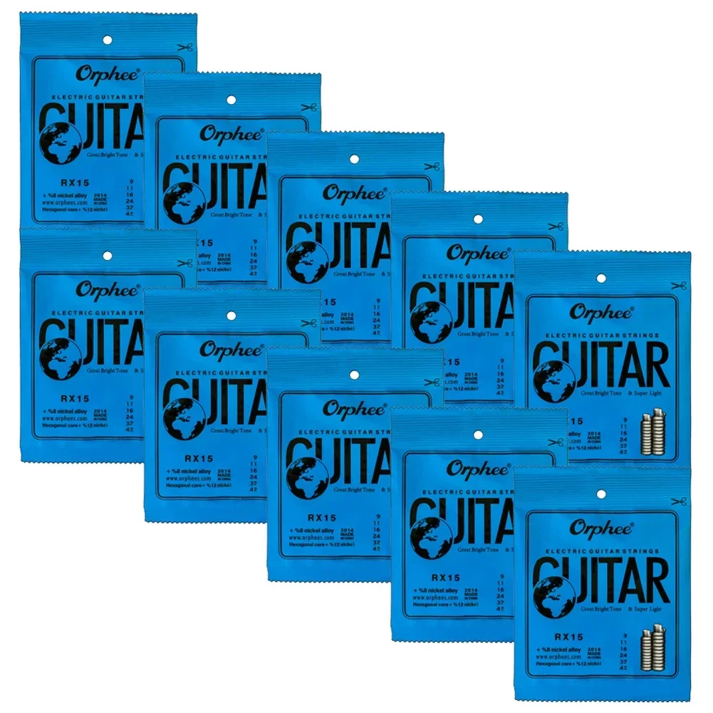 Poteax e-gitarren saiten 10 set 10-46 11-50 sechseckiger kohlenstoffs tahl nickel legierung draht ORPHEE-TX orphee rx serie Image