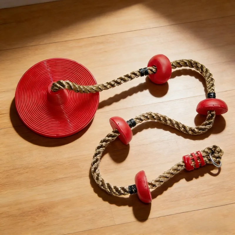 Outdoor Sport Kindergarten Klettern Spielzeug Disc Schaukel Sitz Klettern Seil Hinterhof Outdoor Ringe Schaukel Klettern Ausrüstung Spielzeug Image