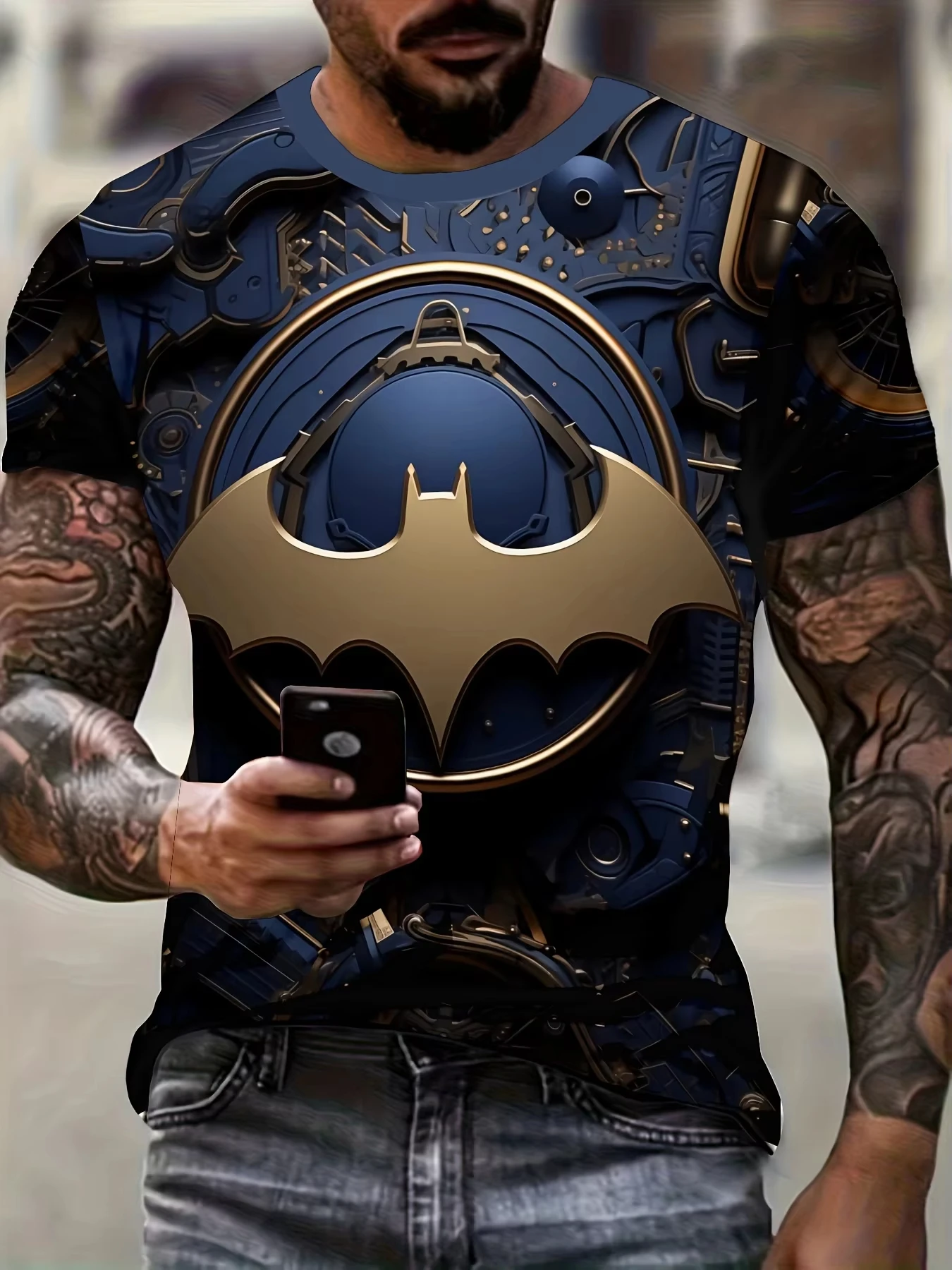 2026 Neues Sommer-Herren-T-Shirt mit Batman 3D-Grafikdruck Moderne Superhelden-Bekleidung Anime-T-Shirt für Männer und Frauen Oberteile Kleidung Image