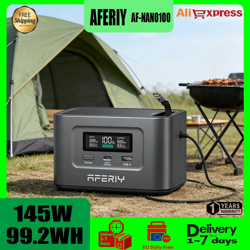AF-Nano100 Energiespeicher-Stromversorgung 145W 99,2WH Lithium-Batterie Notstromversorgung Outdoor Haushalt Mobile Stromversorgung Image