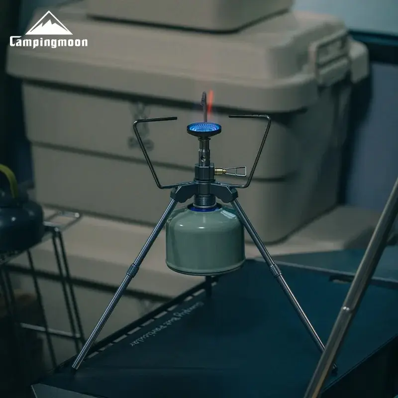 CAMPINGMOON Z01Erweiterungshalterung für Kartentyp-Gasofen, höhenverstellbar, Brenner aus Aluminiumlegierung, praktisch Image