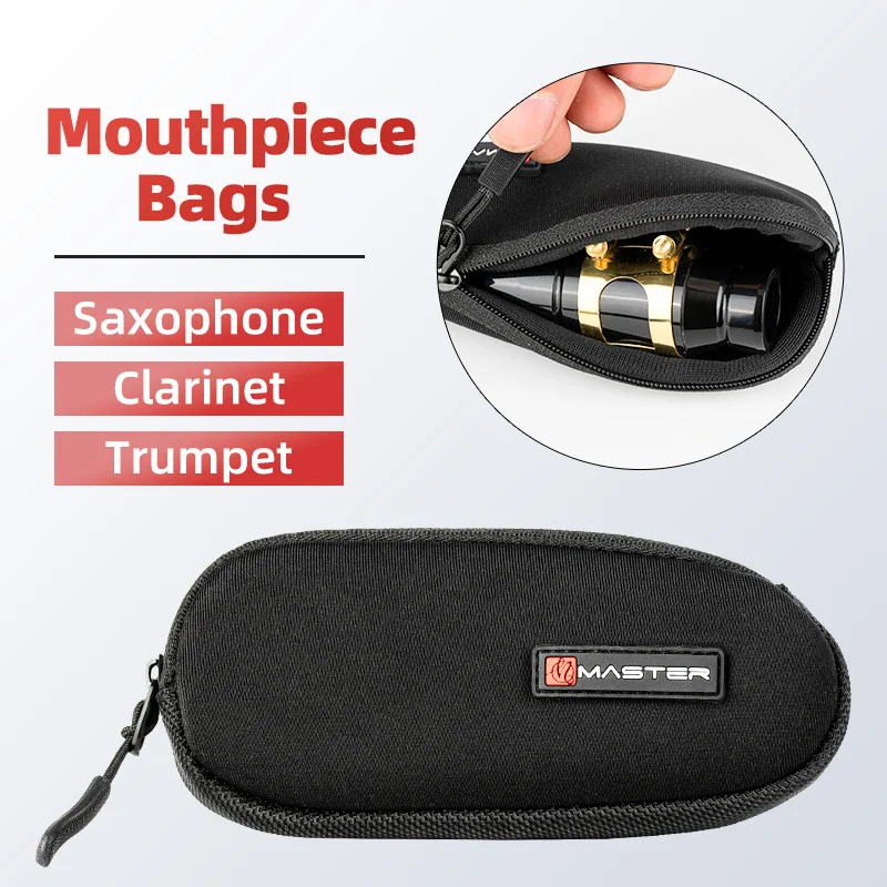 Alto Tenor Sopran Saxophon Klarinette Mundstück Aufbewahrungstasche Aufbewahrungstasche Trompete Posaune Instrument Mundstück Zubehörtasche Image