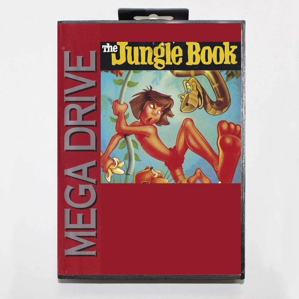 New Arrival Jungle Book MD Game Card 16 Bit BR Cover for Sega Megadrive Genesis Video Game Console Cartridge