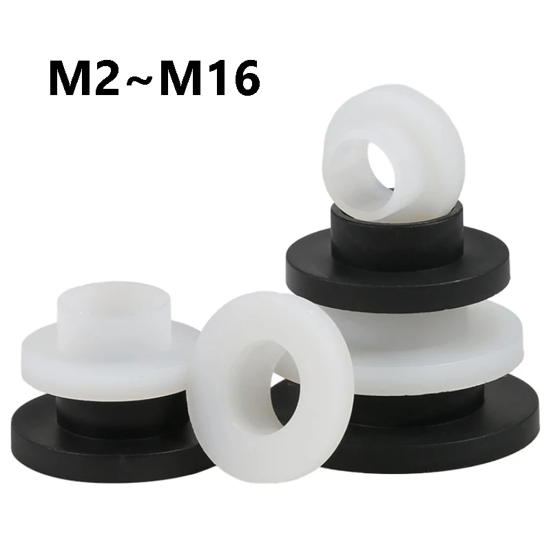 M2 M3 M4 M5 M6 M8 M10 M12 M14 M16 T-förmige Nylon-Unterlegscheiben, Kunststoffbuchse, Isolierpad-Unterlegscheiben Image