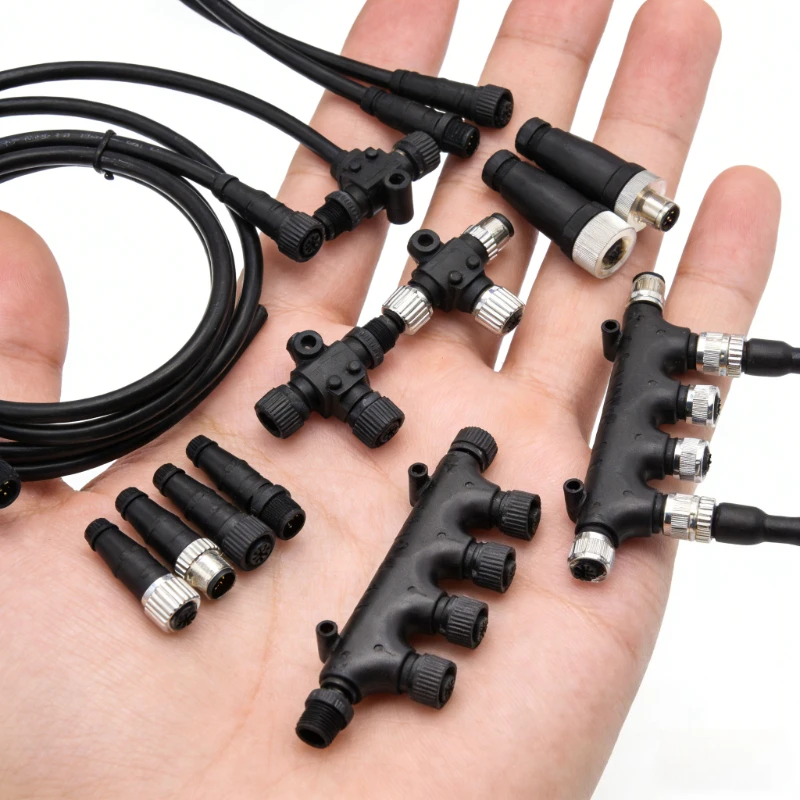 5-Pin NMEA2000 3 4 5 6 7 8 Wasserdichter Anschluss für Schiffe, Outdoor IP68 3-Wege T-Typ Steckverbinder für Marine- und Yachtgebrauch, 4A 250V Stecker Image