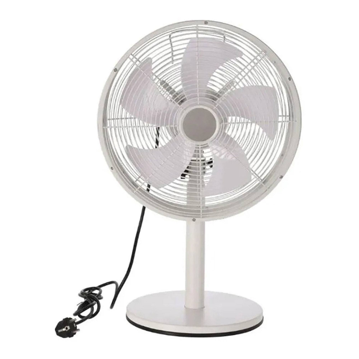 WellHome – Tischventilator mit horizontaler Oszillation, 35 W, 3 Geschwindigkeiten, mattweiß 35x27x57 cm Image