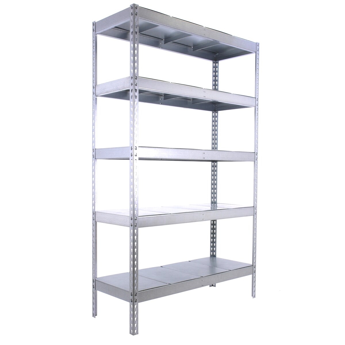 SimonRack Industrieregal, 2000x1500x450 mm, 400 kg am Biegepunkt, 5 Metallböden, Garagenregal, Verzinkt- Ecoforte Image