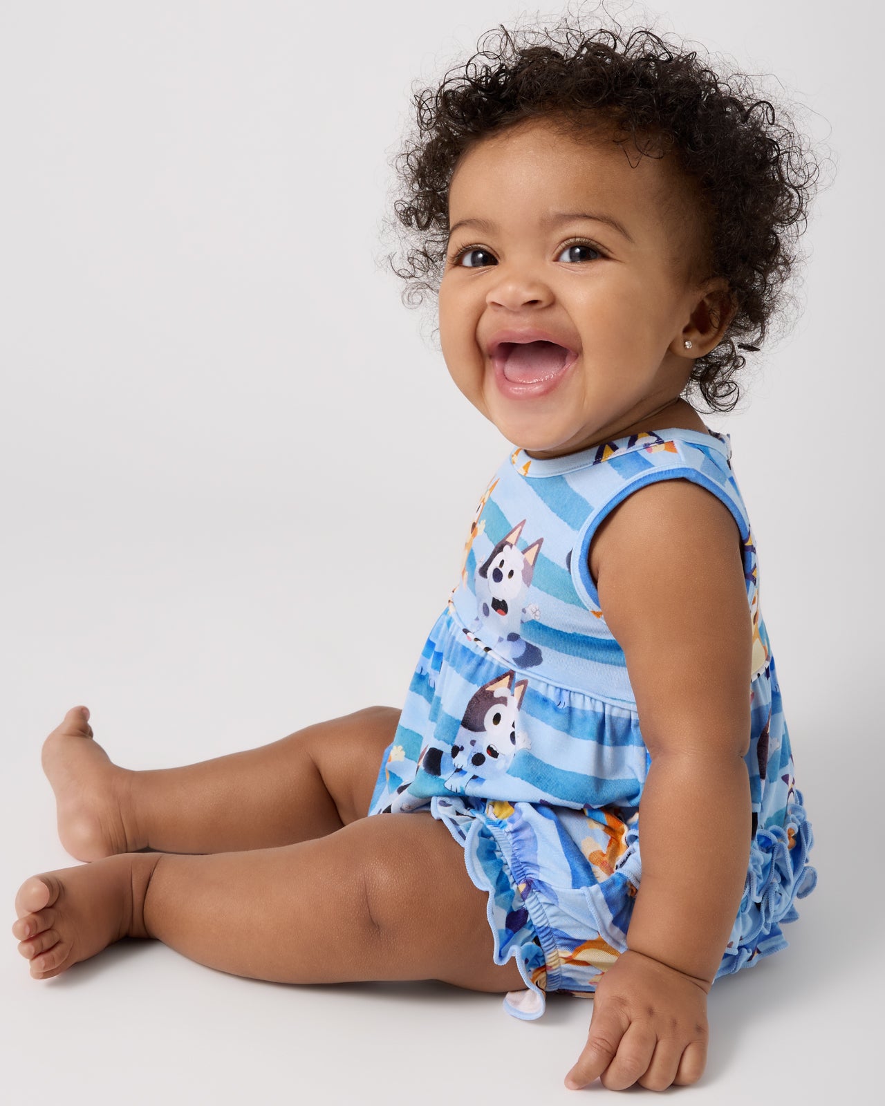 Bluey Dance All Day Bamboo Baby Bubble Romper - 2T