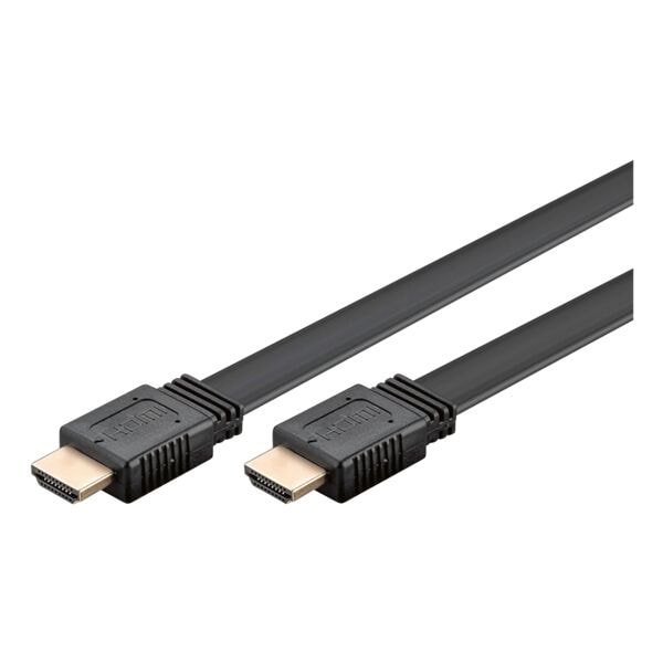 goobay Flachkabel mit Ethernet High-Speed-HDMI schwarz 2 m Image
