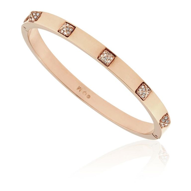 Dextera Rose-Tone Plated Bangle - Metallic - Swarovski Bracelets