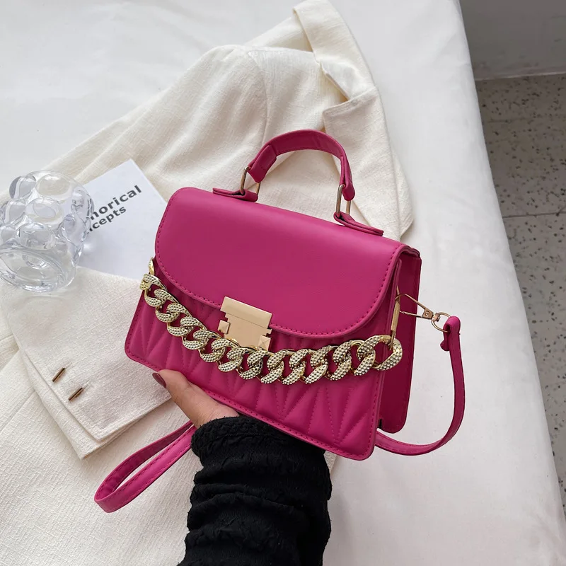 Sac à bandoulière de styliste avec chaîne pour femmes, sacs à main et bourses de marque pour dames, nouvelle collection 2024