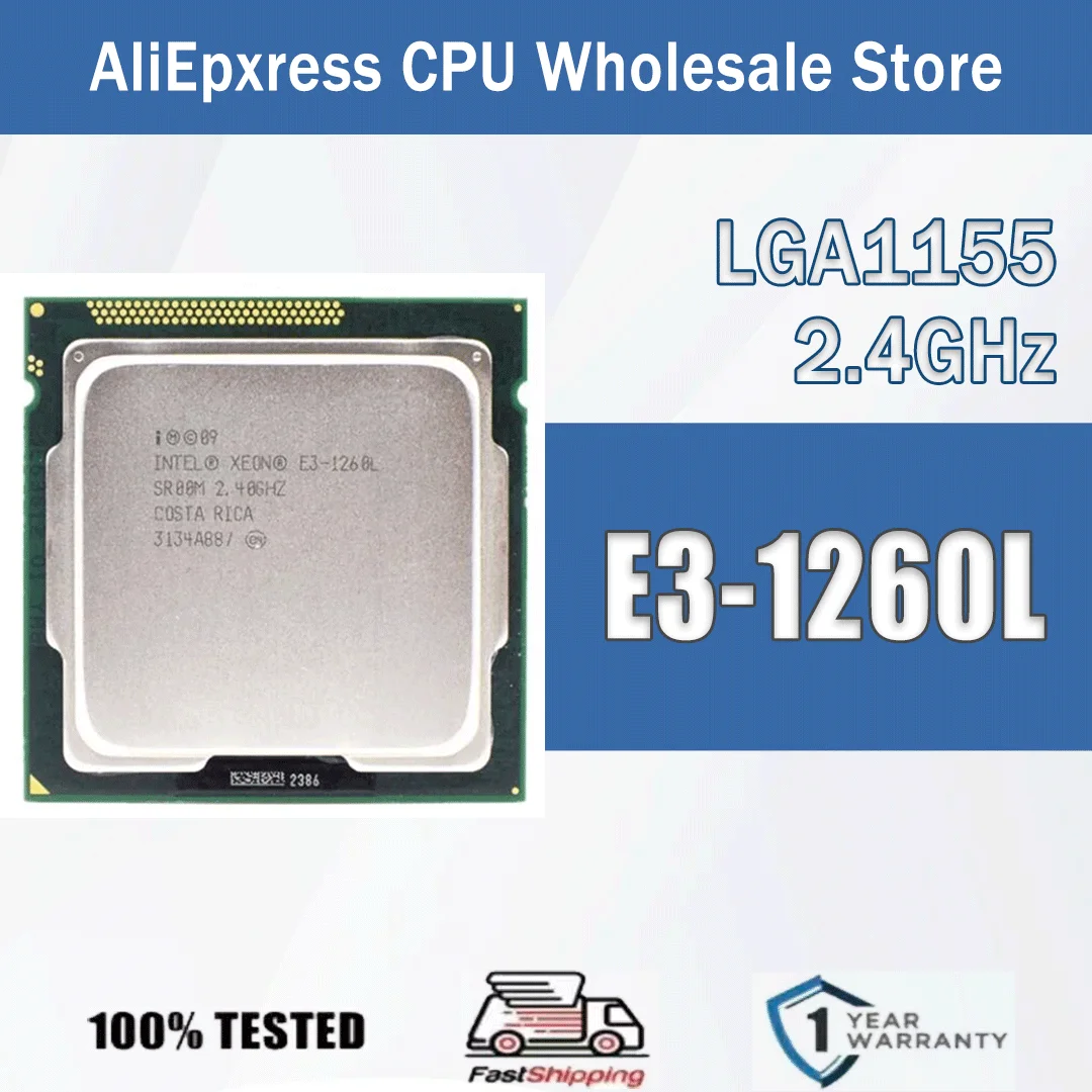 Intel Xeon E3-1260L 2,4 GHz Quad-Core Acht-Thread 45 W E3 1260L Computer CPU Prozessor Server E3 1260L Paket LGA 1155 Image