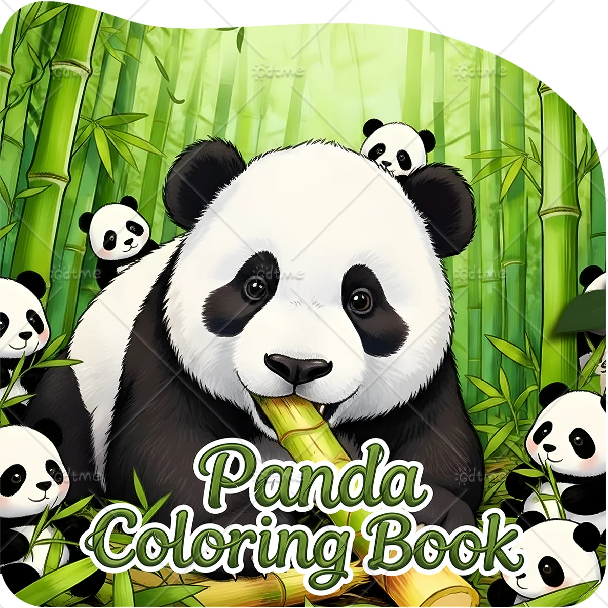 Panda Bold-easy Malbuch mit unregelmäßigen Mustern für Erwachsene, niedliches Zeichenbuch für Kinder, perfektes Geschenk für Party und Geburtstag Image