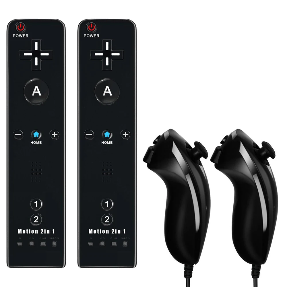 Für Nintendo Wii/Wii U Joystick 2-in-1-Controller-Set Wireless Remote Gamepad Motion Plus mit Silikonhülle Videospiel