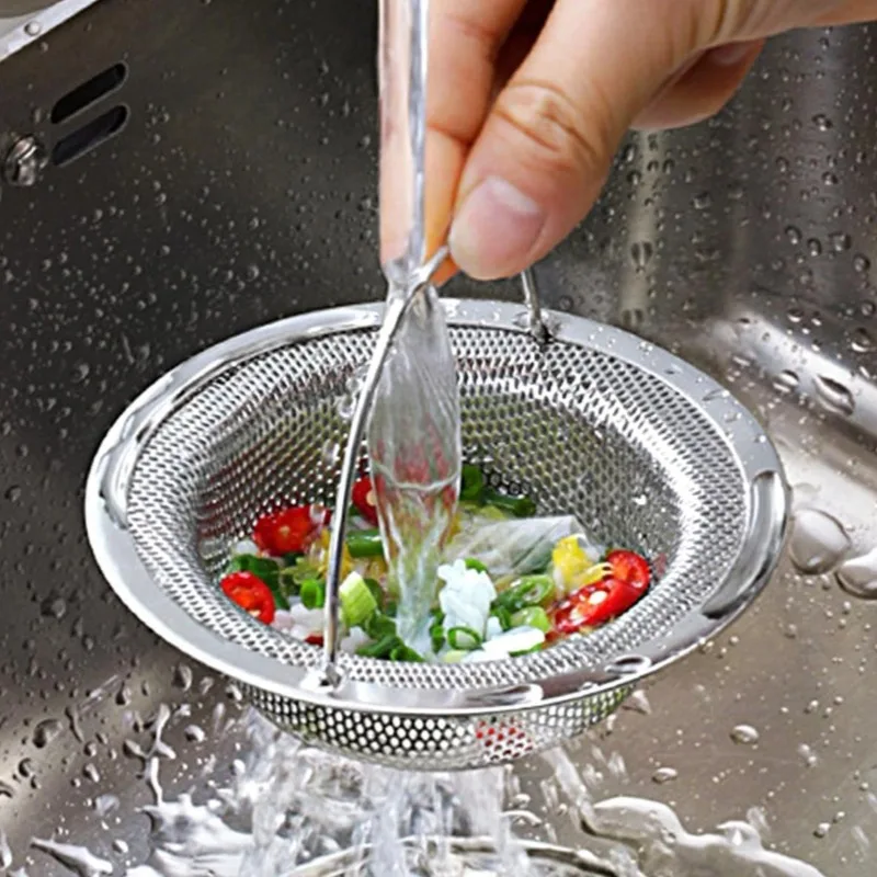 Gemüsewaschbecken-Filtersieb, Edelstahl-Filter für die Küchenspüle, Müll, Lebensmittelrückstände/Haarfänger, hält Ihre Badewanne
