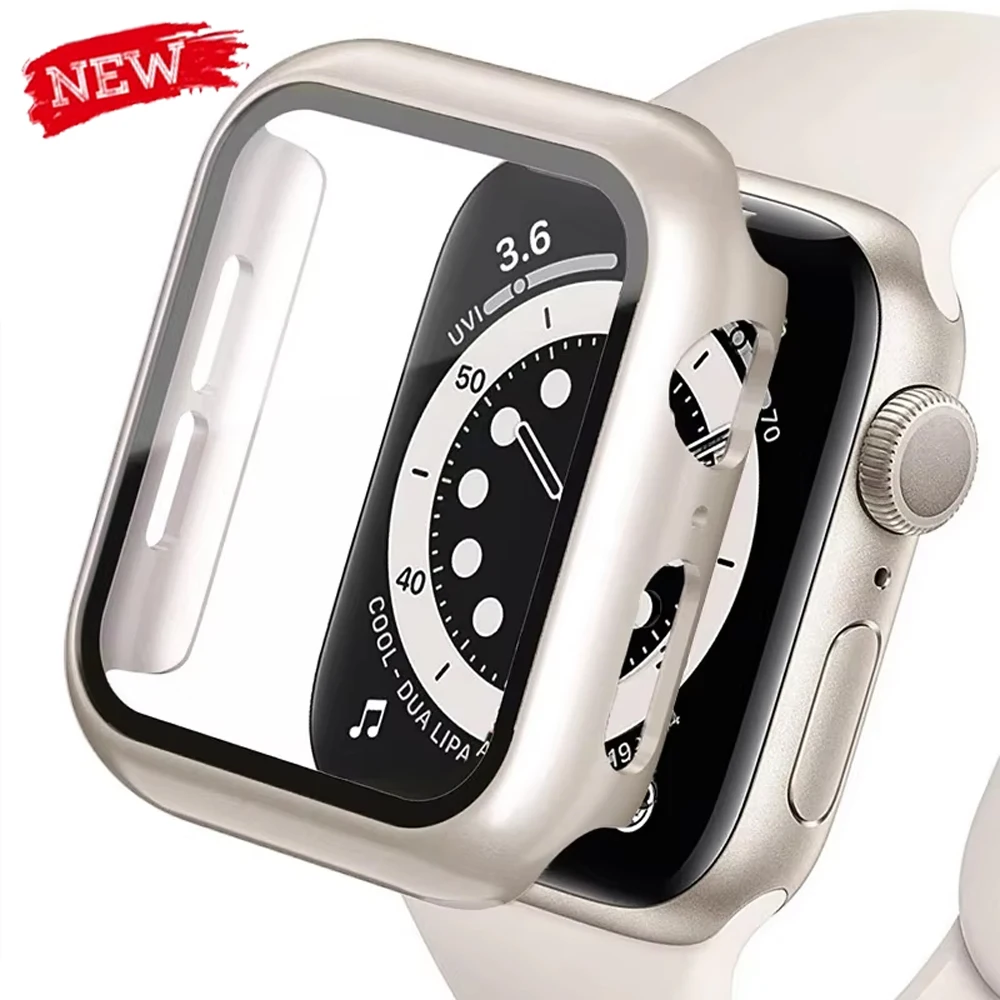 Uhrenschutz für Apple Watch 11 10 Hülle 46mm 42mm 9 8 7 45mm 41mm Stoßfänger Glasdisplayschutz für iWatch SE3 6 44mm 40mm Cover Image