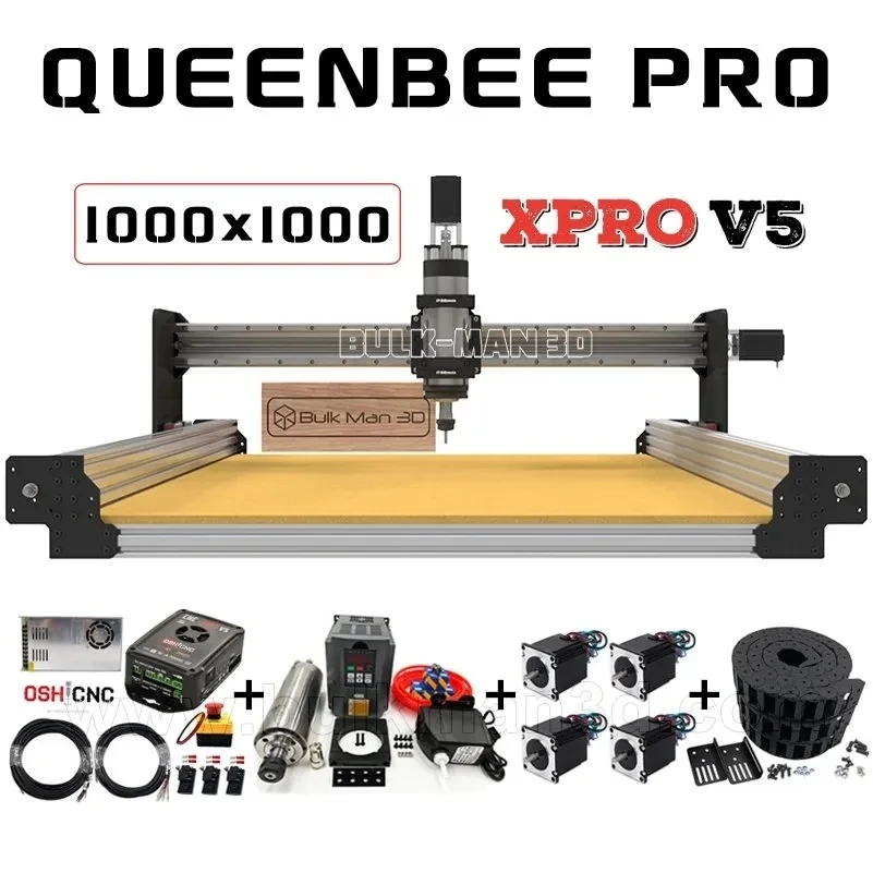 20% RABATT Bulk-Man 3D 1000x1000 QueenBee PRO CNC-Fräsmaschine Komplettset mit XPRO V5 GRBL Steuerungssystem CNC-Holzbearbeitungsmaschine Image