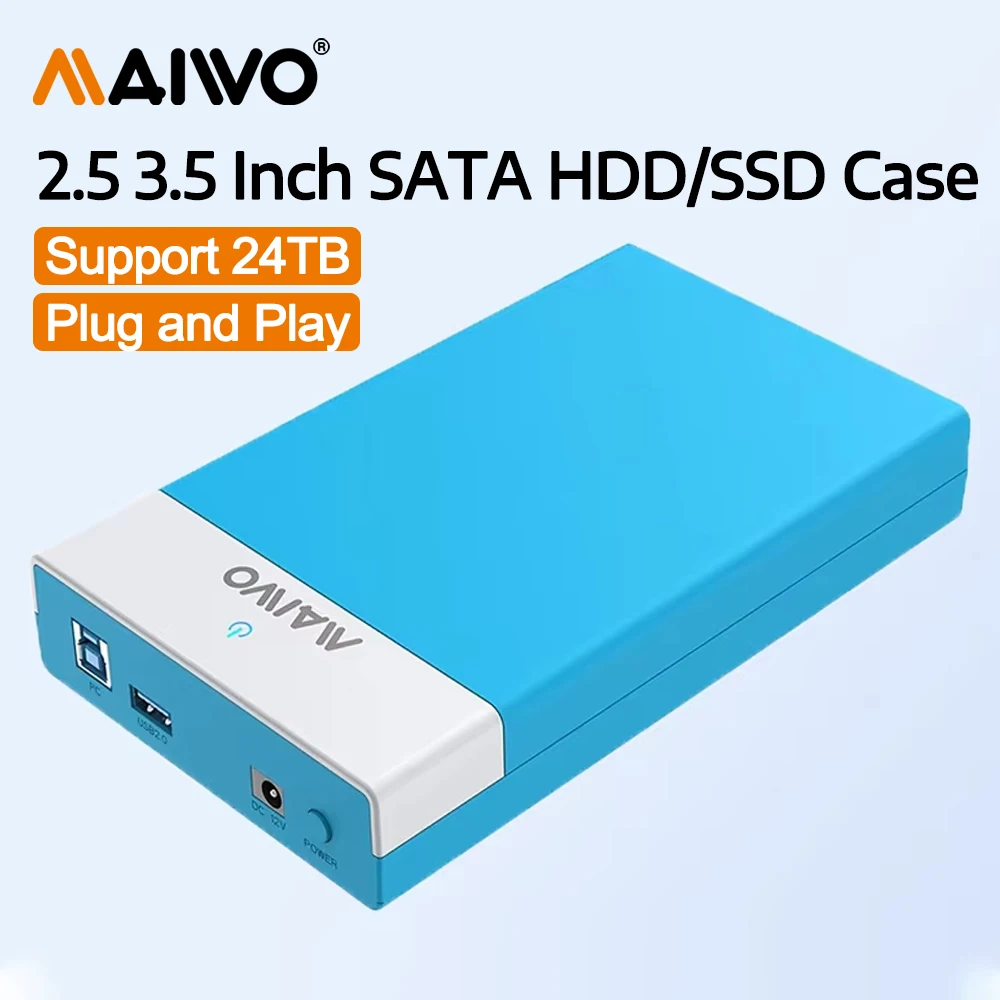 MAIWO HDD SSD Gehäuse Gehäuse 3,5 2,5 Zoll SATA III/II/I zu 24 TB USB 3.0 Adapter Externe Festplatte Dockingstation für PC Image