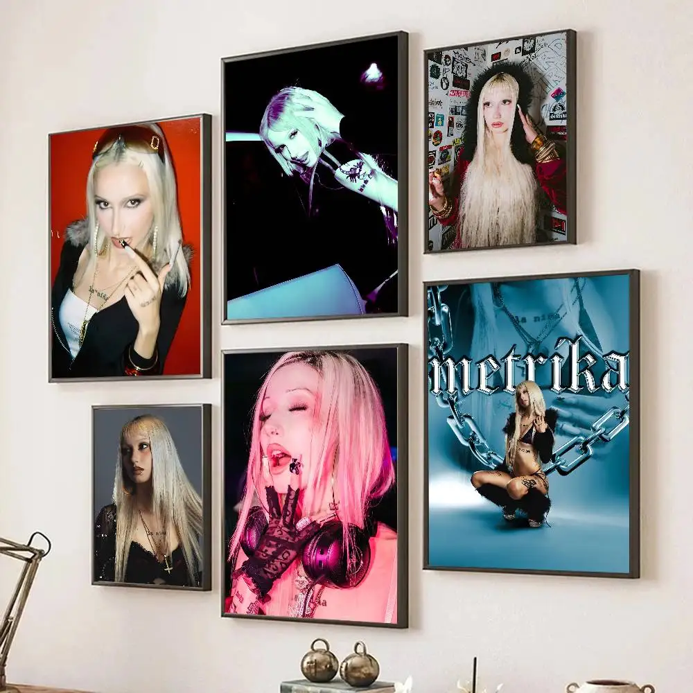 Rapper-Sänger M-Metrika Poster, selbstklebende Kunst, Raum-Eingangsbereich, Restaurant, Wanddekoration, Kunstgemälde Image