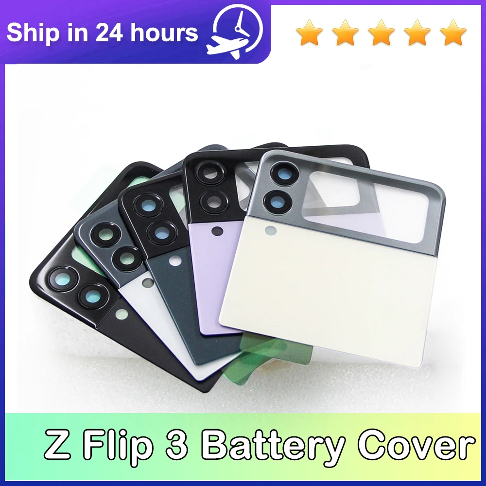 Für Samsung Z Flip3 F7110/F711U/F711B/F711N Rückseiten-Glasabdeckung Ersatz Akku-Rückseite Gehäuse ﻿ Image