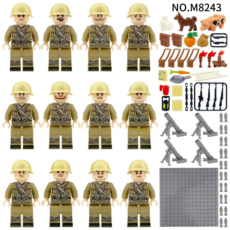 Kinder-Bauklötze Spielzeug Mini-Figuren Menschenähnliche Puppen Cartoon-Charakter Geburtstagsgeschenk Pädagogisches Spielset für Kinder Image