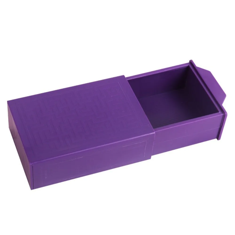 Tragbare magische lila Zauberbox aus Kunststoff, Trick-Performance, magische verschwindende Box, Zaubershow-Requisiten für Kinder und Teenager