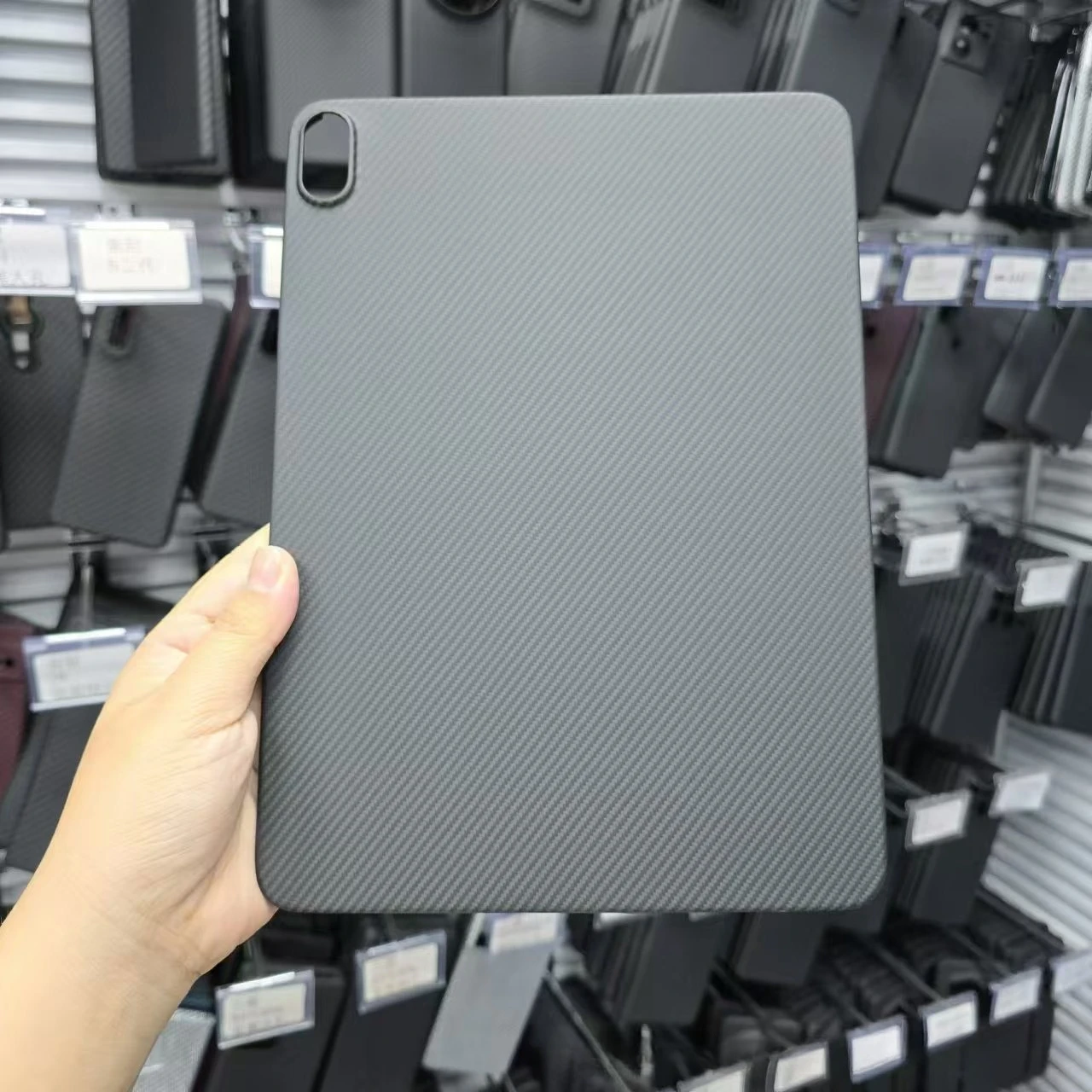 Carbon fall Für Apple iPad Air 4/Air 5/Air 6 schutzhülle aramid faser material Carbon faser Schutz harte shell Capa Image