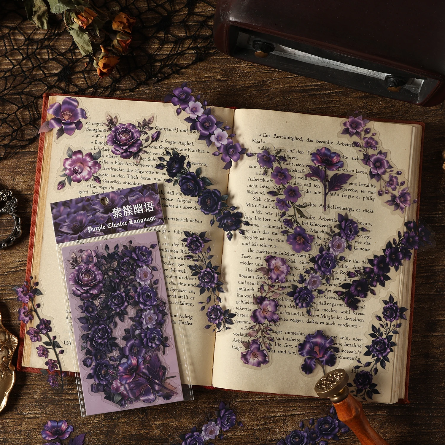 15 teile/paket Vintage lange streifen Blumen Aufkleber DIY Dekorative Junk Journal Aufkleber Für Sammelalbum Label Tagebuch Album Planer Image