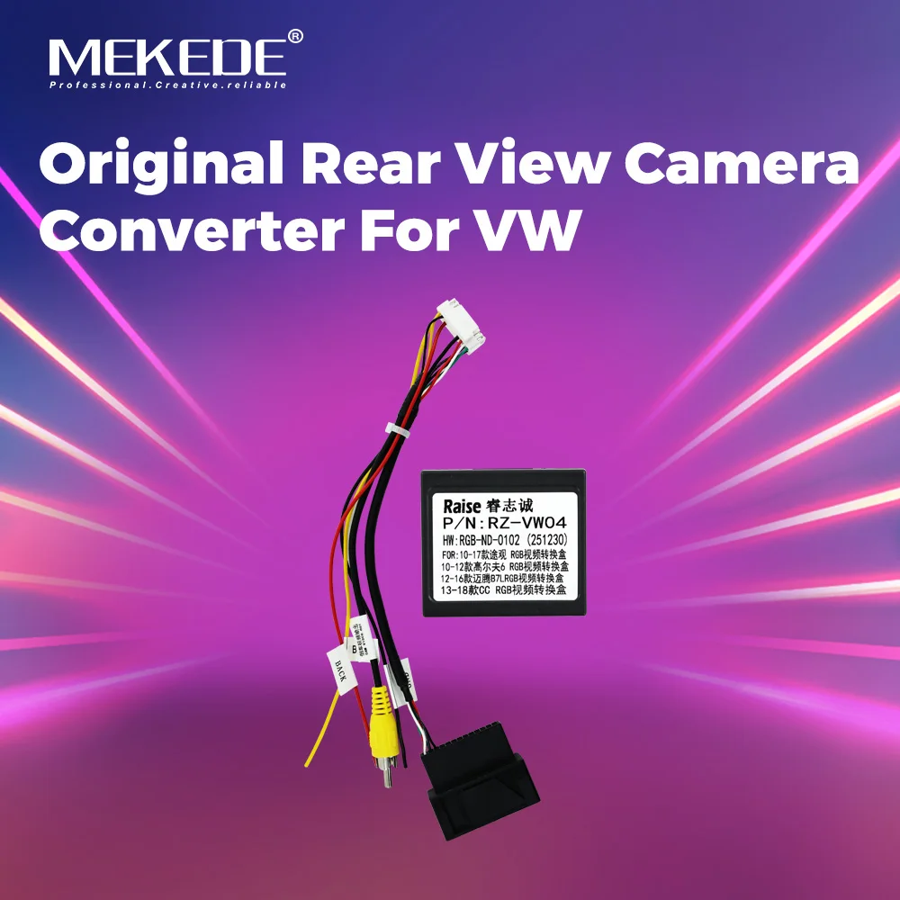 MEKEDE Autoradio-Kabelzubehör Original Rückfahrkamera-Konverter für VW Golf 5 6 Polo Passat Tiguan Jetta Touran Skoda Image