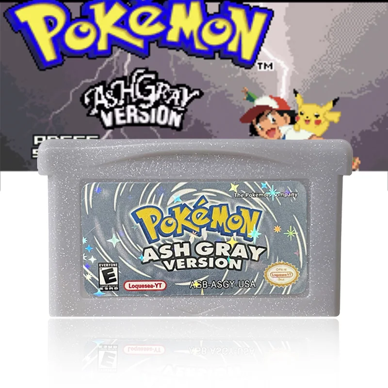 USA-Version Pokemon ASH GRAY Version 1 M Flash-Karte GBA Spielmodul Videospielkonsole Rom Hack Englisch Image