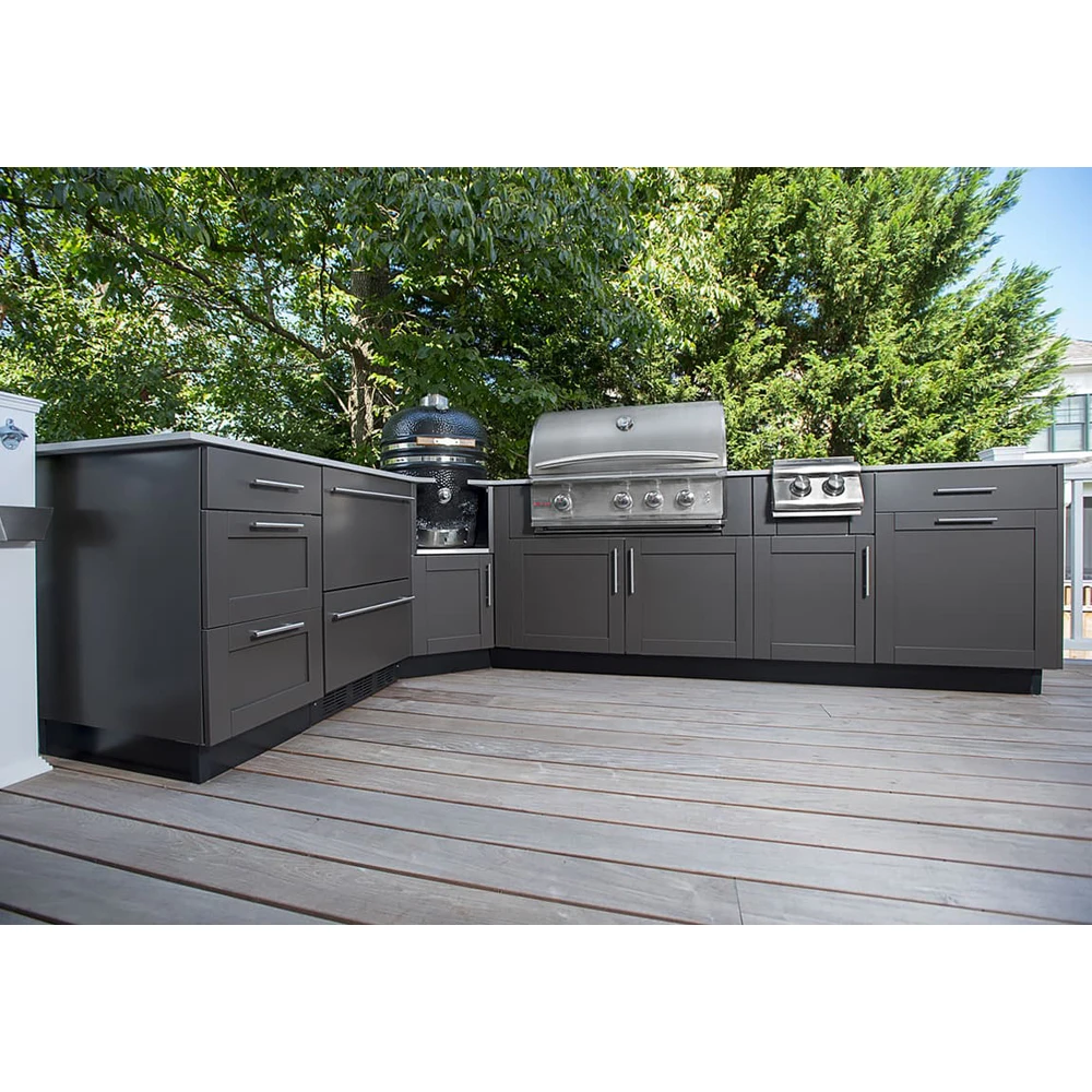 Direktverkauf ab Werk: Luxus-Outdoor-Küchenmöbel aus Edelstahl 304, individuelle Anfertigung. Image