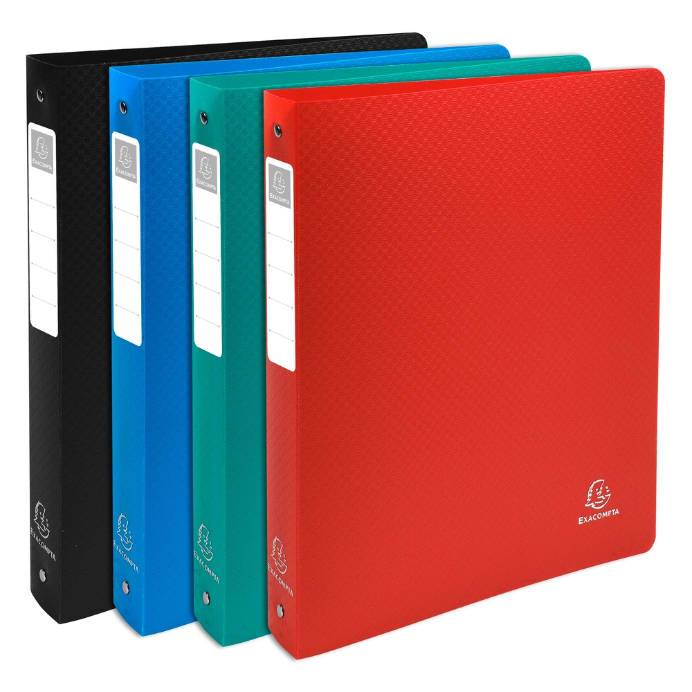 Exacompta Ringbuch aus festem PP 1000µ mit 4 Ringen 30mm, Rücken 40mm, blickdicht, DIN A4 Überbreite Image