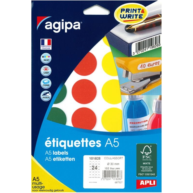 agipa Markierungspunkte, Durchmesser: 8 mm, rund, grün Image