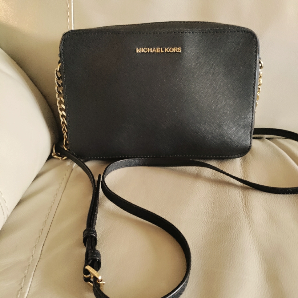 Michael Kors Bags | Black Mk Crossbody Bag | Color: Black | Size: Os